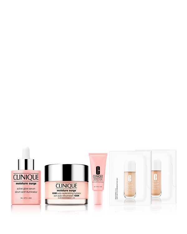 MOISTURE SURGE GLOW DUO SET, ＼乾燥⇄肌荒れの負のループを断ち切る／<br>冬肌のお守り！新・薬用保湿美容液 &amp; 保湿クリーム セット。