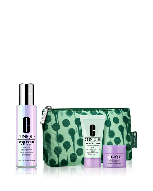 EVEN BETTER SKINCARE SET〈EVEN BETTER CLINICAL DARK SPOT CLEARING SERUM〉_2025.07, 角質層の隅々から溢れる透明感。光を放つ、夏の“白玉美肌”へ。&lt;br&gt;新・ブライトニング美容液のセット。