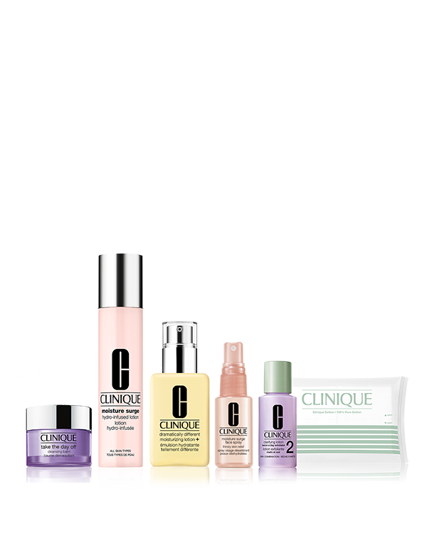 CLINIQUE HAPPY BAG SKINCARE SET 26W, ＼年に一度のお楽しみ♡／<br>潤いスキンケア含む人気の全6アイテムがセットに！